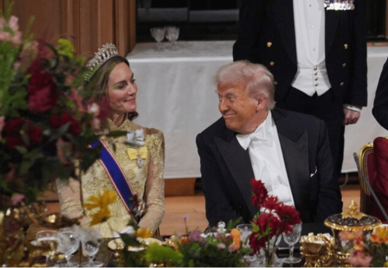 國(guó)宴上特朗普對(duì)凱特兩舉動(dòng)惹爭(zhēng)議