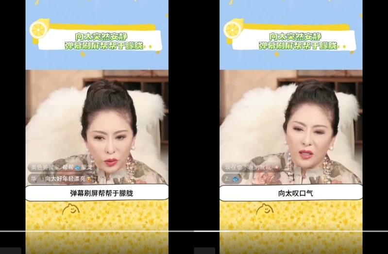 向太直播被問于朦朧事件 向太直播被問于朦朧事件