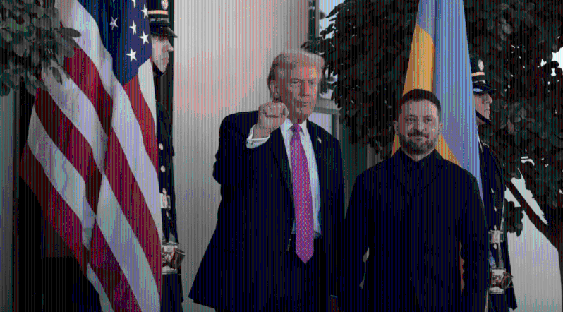 美國總統(tǒng)特朗普與烏克蘭總統(tǒng)澤連斯基于周五（17日）在白宮會晤。