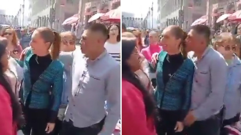 墨西哥女總統(tǒng)當街遭性騷擾。