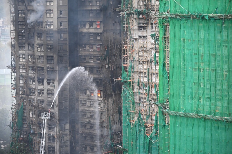 香港大火現(xiàn)場(chǎng)圖