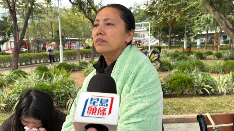 居住在宏仁閣的溫太表示，家人全部安全撤出，但見到家園被毀很難過。