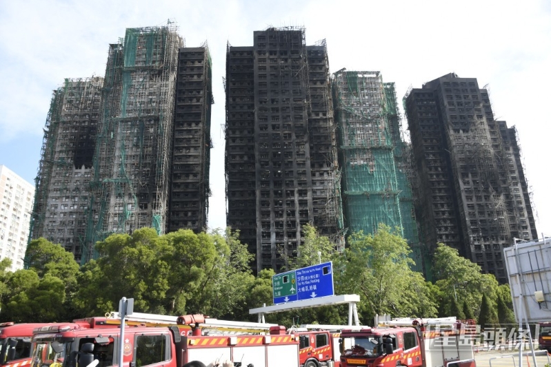 大樓股被燒焦