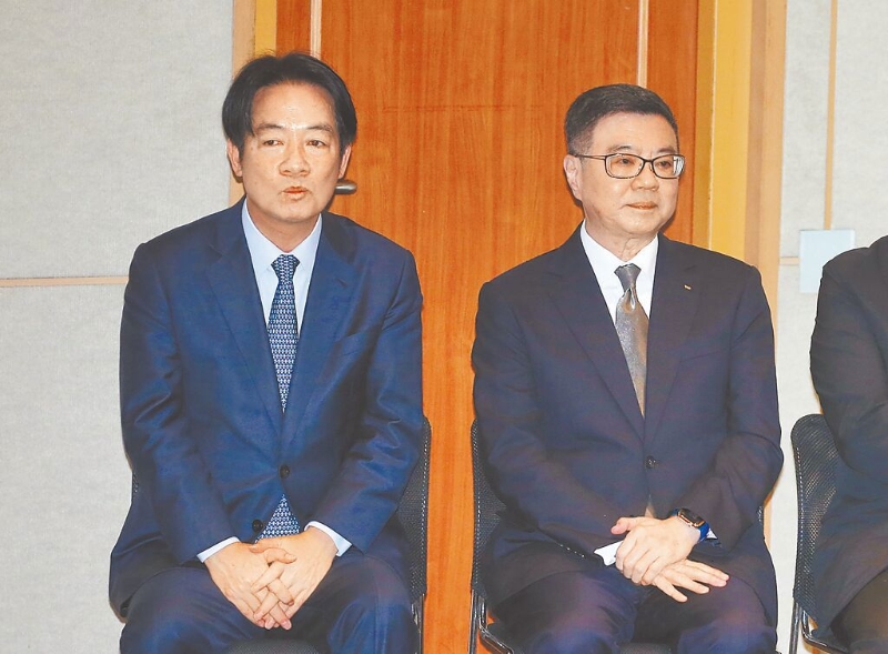 賴清德(左)罵在野黨“立委”，“閣揆”卓榮泰(右)宣布不副署法律，爭議不斷