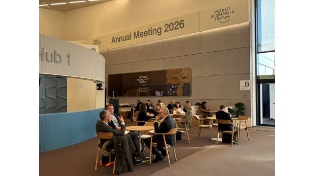 達(dá)沃斯論壇會議中心（記者陳璽宇攝）