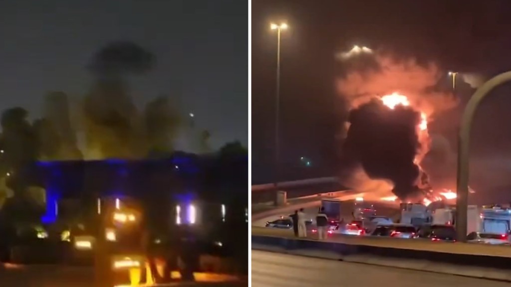 美國駐沙特大使館遭無人機襲擊 美國駐沙特大使館遭無人機襲擊